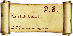 Pinzich Bazil névjegykártya